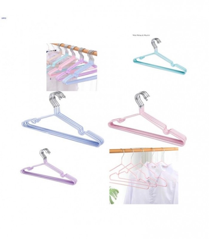 PERCHA INF.METAL 10PCS COLOR.4C 29.5X18CM