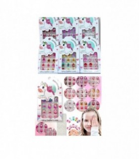 UÑA POSTISA INFANTIL 12PCS STAMP.7805