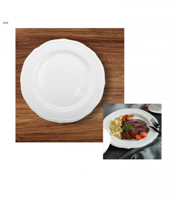 PLATO PORCELANA  21X2CM BLANCO 138472