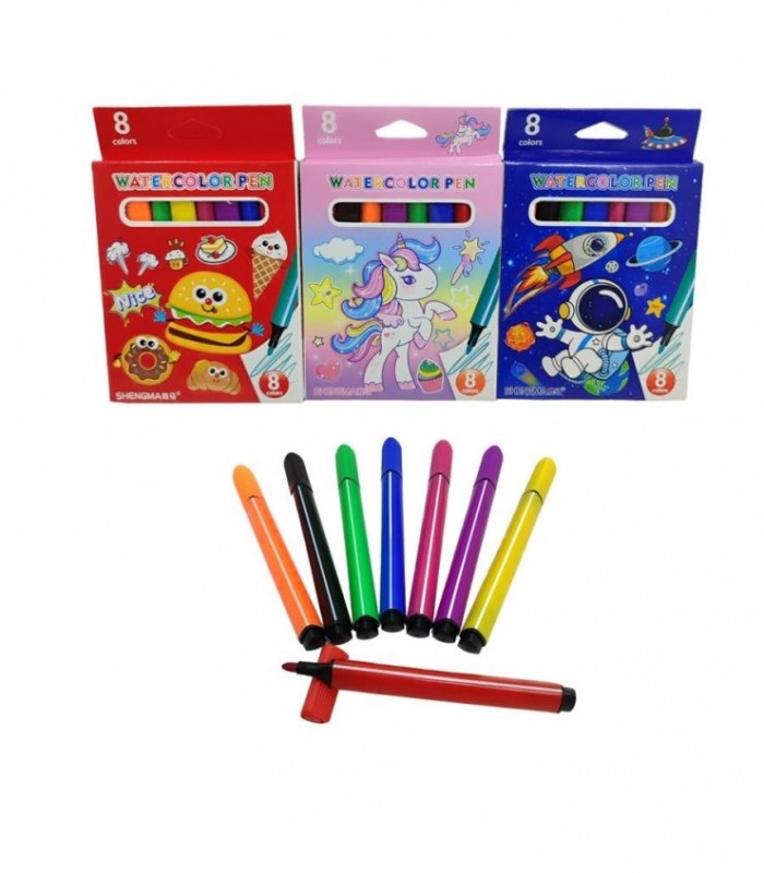 PINCEL PEQ 8 COLOR DINO-UNICORNIO VARIAD.T-301-8