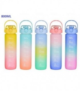 GARRAFA DE AGUA 800ML COLOR MIXTO 4C PLAST.137662