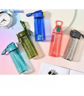 GARRAFA DE AGUA 800ML TRANSP.PLASTIC 5C 137664