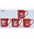 TAZA NAVIDEÑO PORCELANA 7.5X8CM ROJO 138617