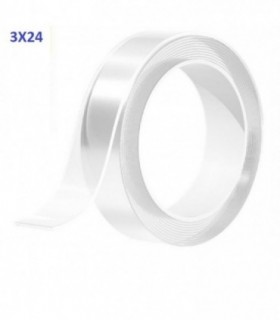 CINTA DOBLE TRANSPARENTE DELI 3MX24MM JL524