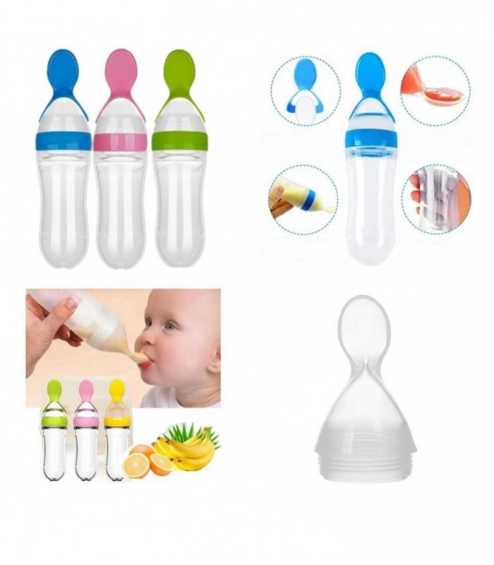MAMADERA C-CUCHARA SILICON P-FRUTAS DE BEBE JR-801