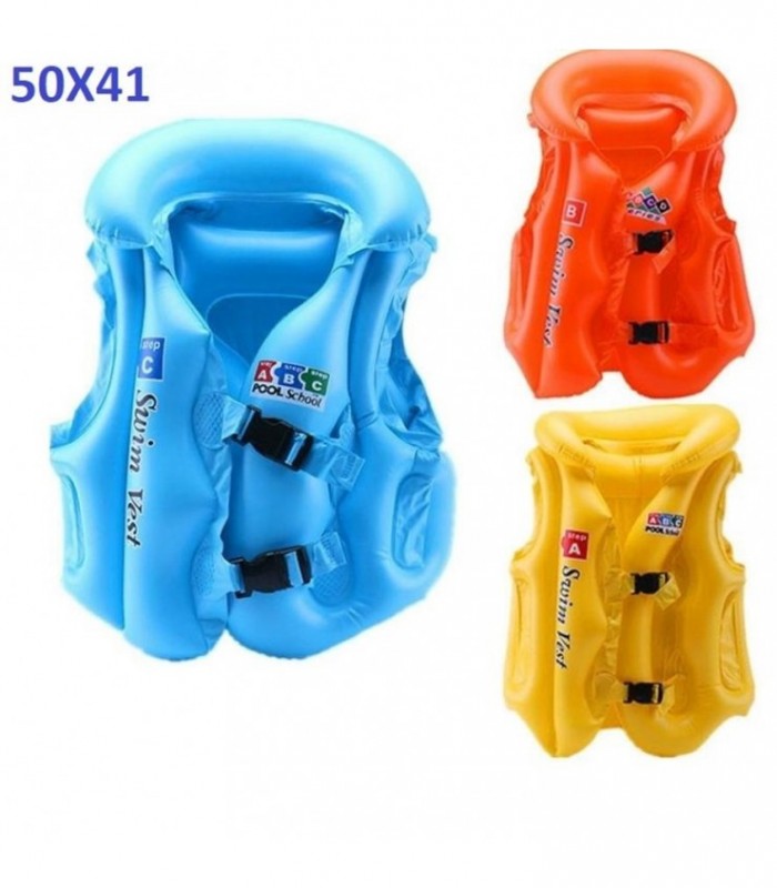 CHALECO INFLABLE 50X41CM AMARILLO 139078