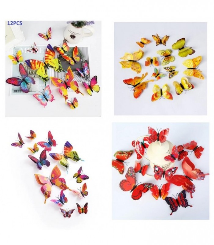 IMAN MARIPOSA 3D 12PCS 12CM  139433