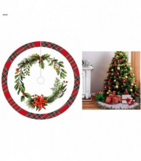 TAPETE P-ARBOL DE NAVIDAD 90CM RED.FLOR 138808