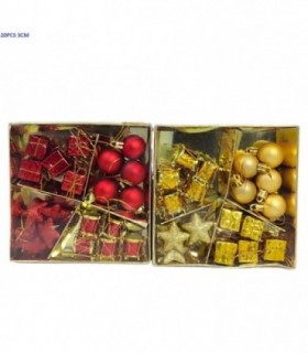 PELOTA DE NAVIDAD 3CM 20PCS KIT. 2C 138669