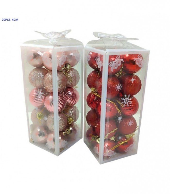 PELOTA DE NAVIDAD 4CM 20PCS  2C 138677
