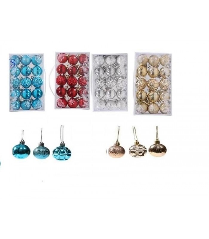 PELOTA DE NAVIDAD 6CM 15PCS 4C 138722
