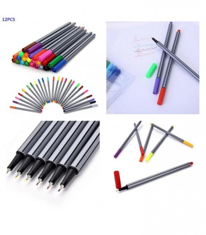 PINCEL FINO 12 COLORES NEGRO 139579