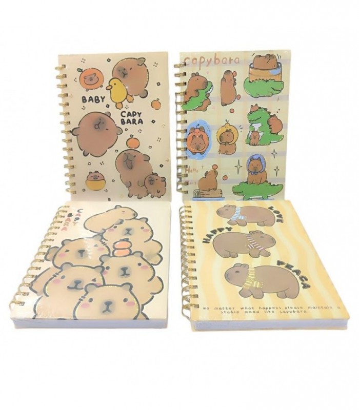 CUADERNO C-ESPIR.120HJ 15X21CM CAPYBARA 132498