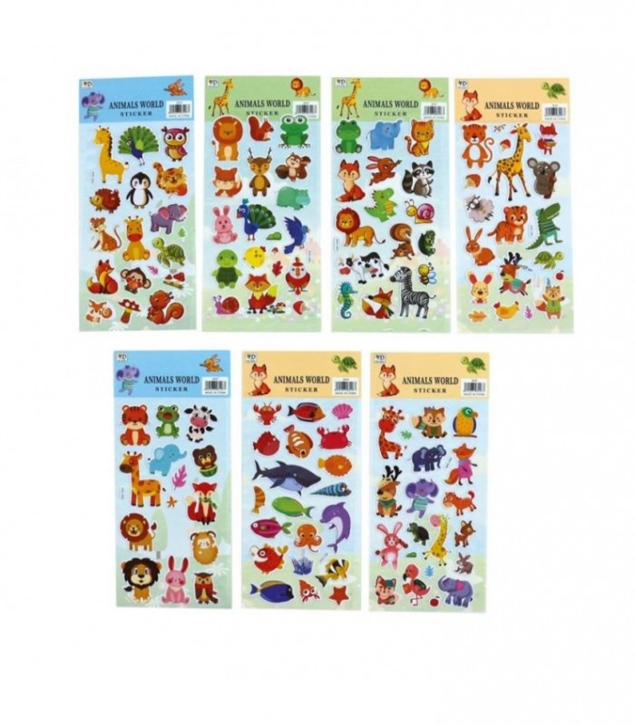 ADESIVO P-CUADERNO ANIMALES 6D 139984