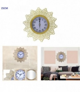 RELOJ DE PARED DORADO 25CM RED 140142