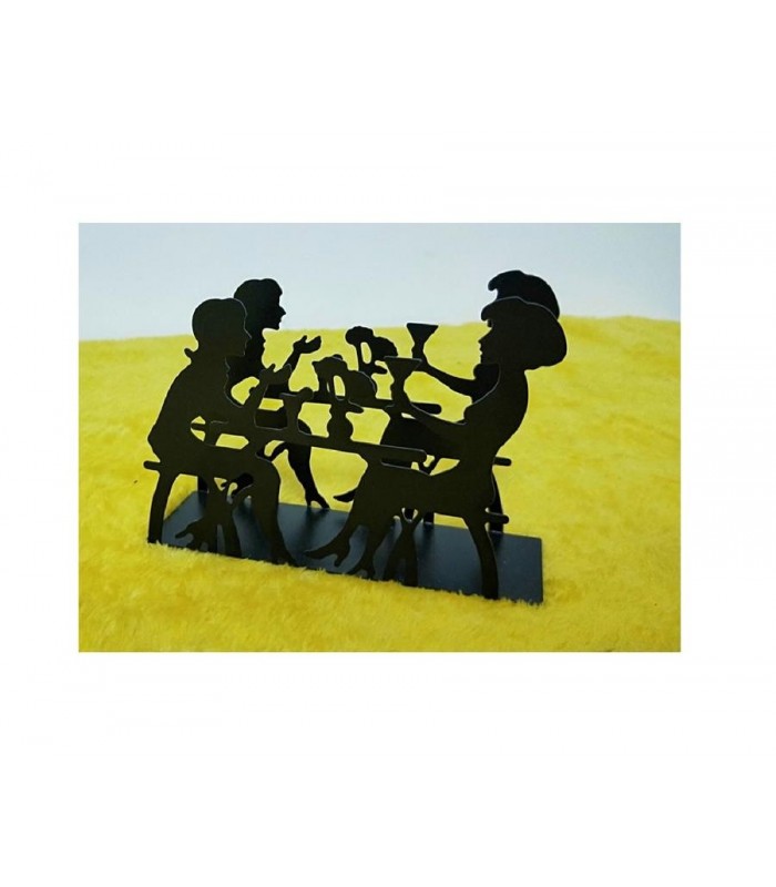 PORTA SERVILLETA METAL NEGRO 13.X4X9.5CM 140121