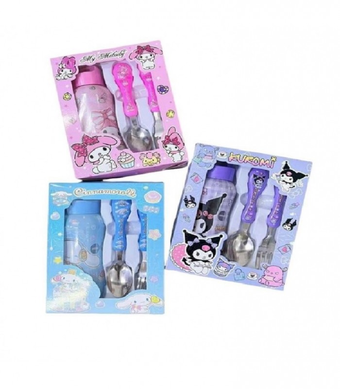 KIT.MAMADERA-CUBIERTOS 3PCS KUROMI-MELO-CINNA 888