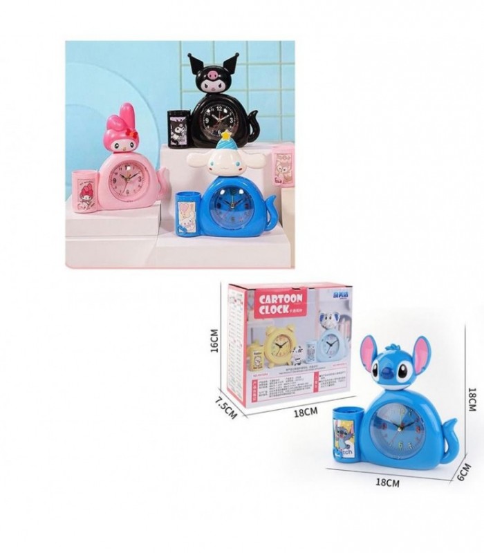 DESPERTADOR C-PORTA LAPIZ KUROMI-STITCH 141438