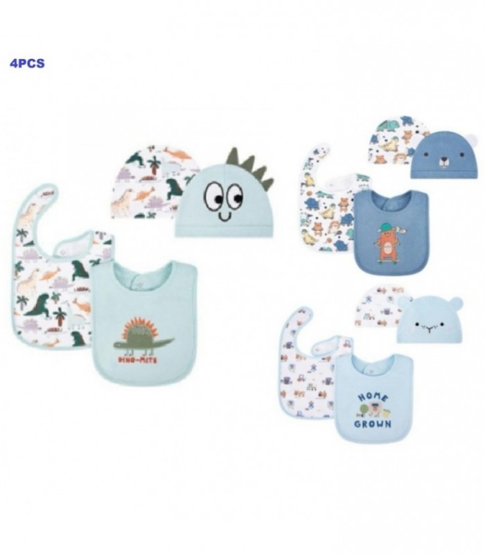 GORRA -BABERO 4PCS NENE 3M 141764