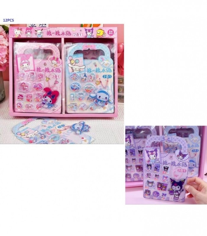 ADESIVO 12PCS KUROMI-CINNA-MELO 3D 3109