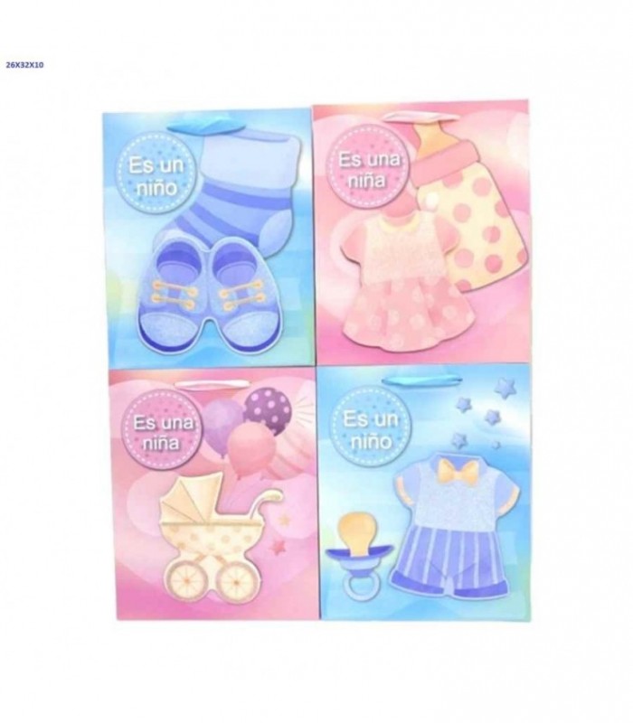 BOLSA DE REGALO 26X32X10CM BABY SHOWER FD2119M