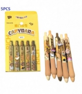 BOLIGRAFO 5PCS CAPYBARA YM-6256