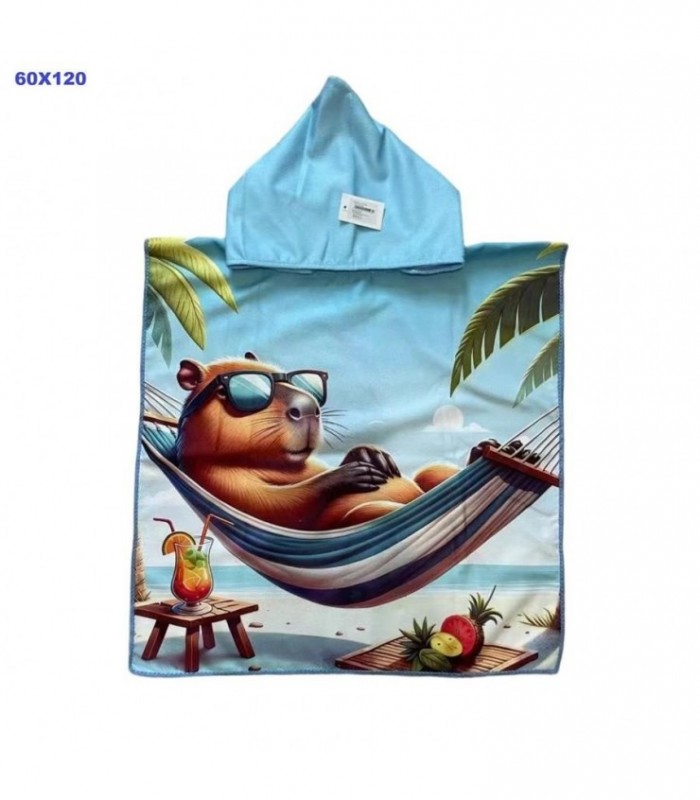 TOALLA C-CAPUZ CAPYBARA 60X120CM 142196