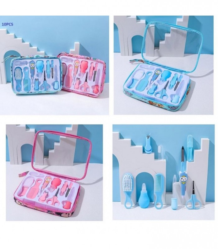 KIT.MANICURE P-BEBE 10PCS ROSA-AZUL 138238