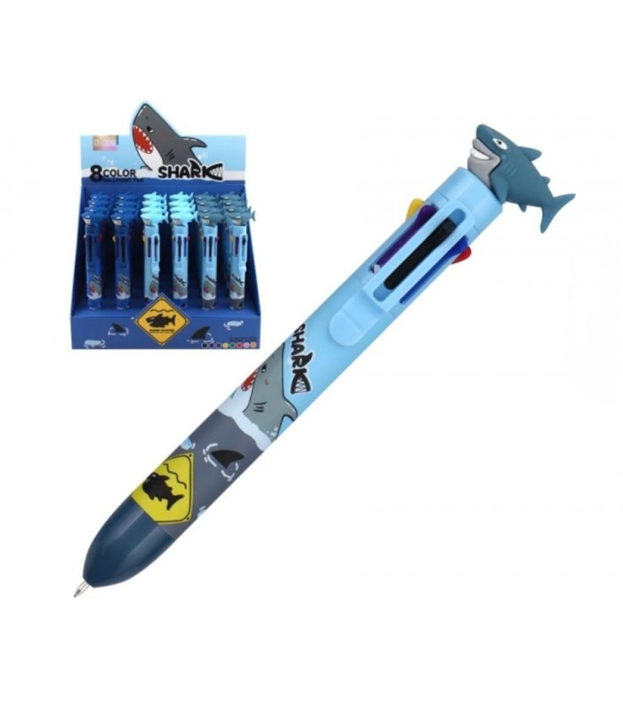 BOLIGRAFO SHARK 8 COLORES TIBURON ZF3703