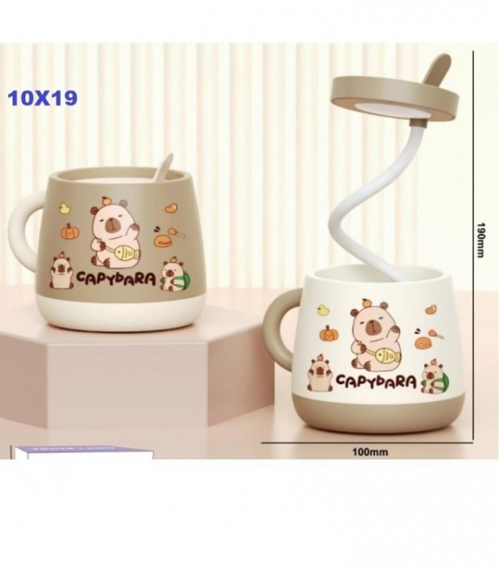 VELADOR USB TAZA CAPYBARA 10X19CM 357K