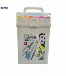 PINCEL 36PCS DOBLE PUNTA TWIN 1009-36