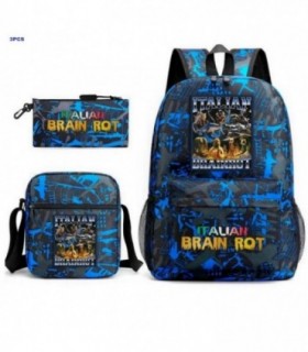 MOCHILA 3PCS TRALALERO TRALALA AZUL 45X32 143109