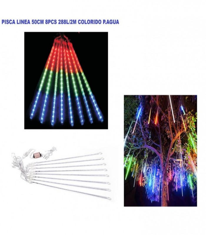 PISCA 2 LLUVIA 50CM 220V 288L.2M 8PCS COLORIDO 141