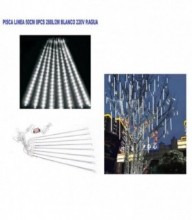 PISCA 2 LLUVIA 50CM 110V 288L.2M 8PCS BLANCO 14169