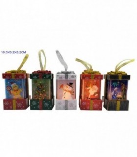 VELADOR NAVIDAD 10.5X6.2X6.2CM 5DIS.REGALOS 141922