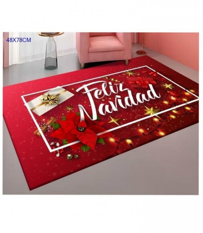 TAPETE DE NAVIDAD 48X78CM FELIZ NAVIDAD 142015