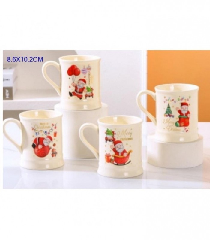 TAZA DE NAVIDAD PORCELANA 8.6X10.2CM 142021