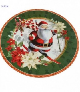 PLATO DE NAVIDAD PORCELANA 25.5CM 142039