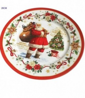 PLATO DE NAVIDAD PORCELANA 26CM 142040