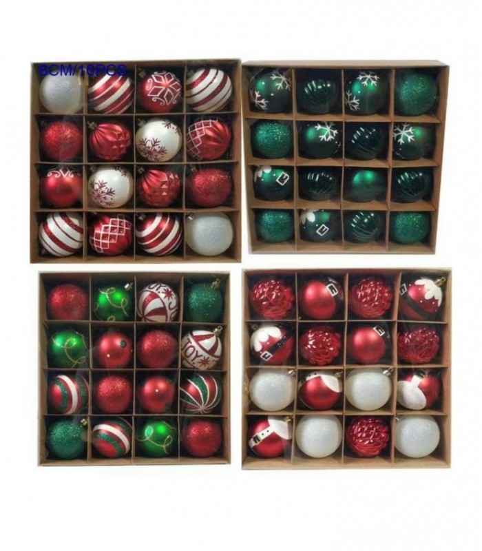 PELOTA DE NAVIDAD 6CM 16PCS 4C C-DIS.141826