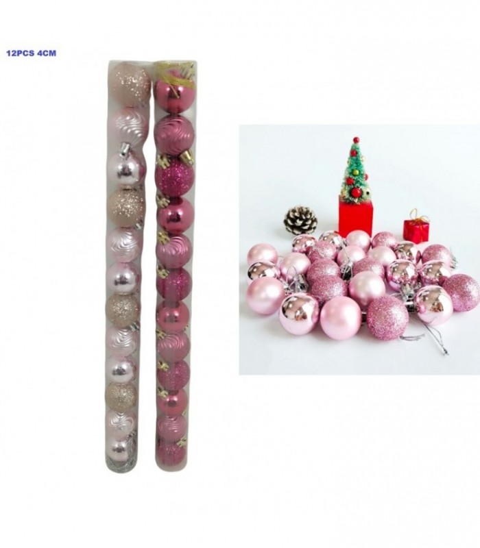 PELOTA DE NAVIDAD 4CM 12PCS 2C 141797