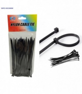 PRECINTA NEGRO 50PCS 4X150MM NYLON 137906