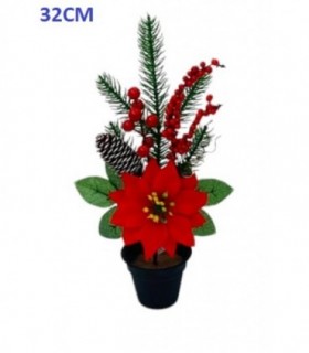 FLOR DE NAVIDAD C-PLANTERA 32CM 138878