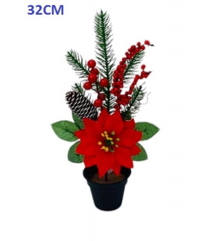 FLOR DE NAVIDAD C-PLANTERA 32CM 138878