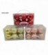 PELOTA DE NAVIDAD 6CM 12PCS ROJO-DOR-ROSE 141835