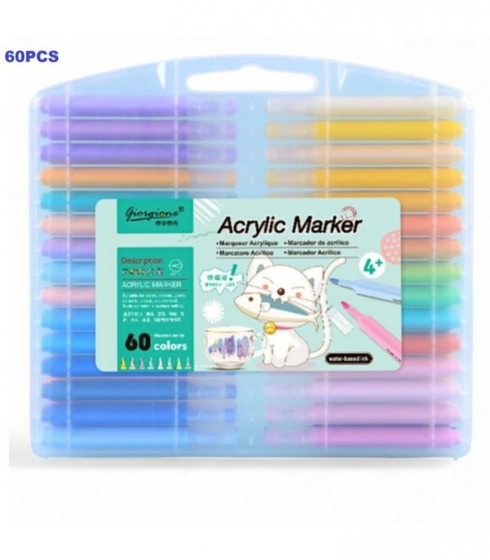 PINCEL 60PCS ACRYLIC MARKER G-AM-MK-60