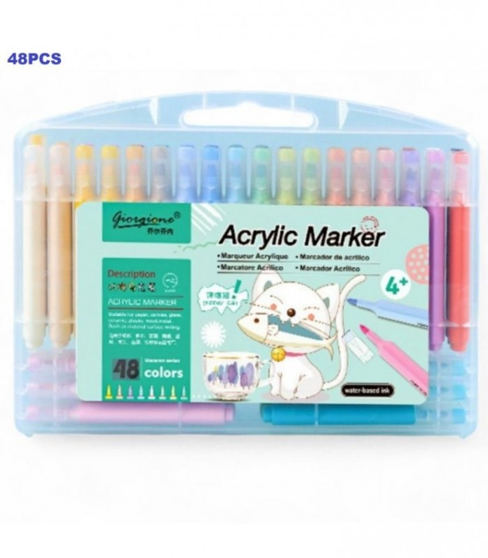 PINCEL 48PCS ACRYLIC MARKER G-AM-MK48