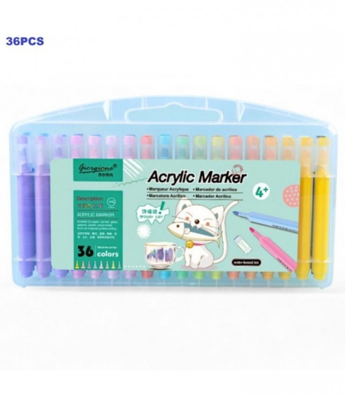 PINCEL 36PCS ACRYLIC MARKER G-AM-MK36