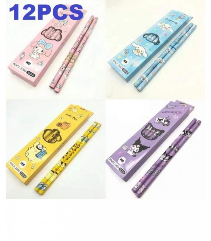 LAPIZ DE PAPEL 12PCS KUROMI-MELO-CINNA 2603