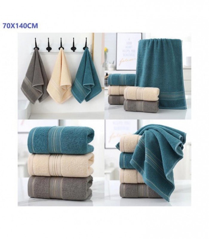 TOALLA DE BAÑO 70X140CM 3C LISO 133613